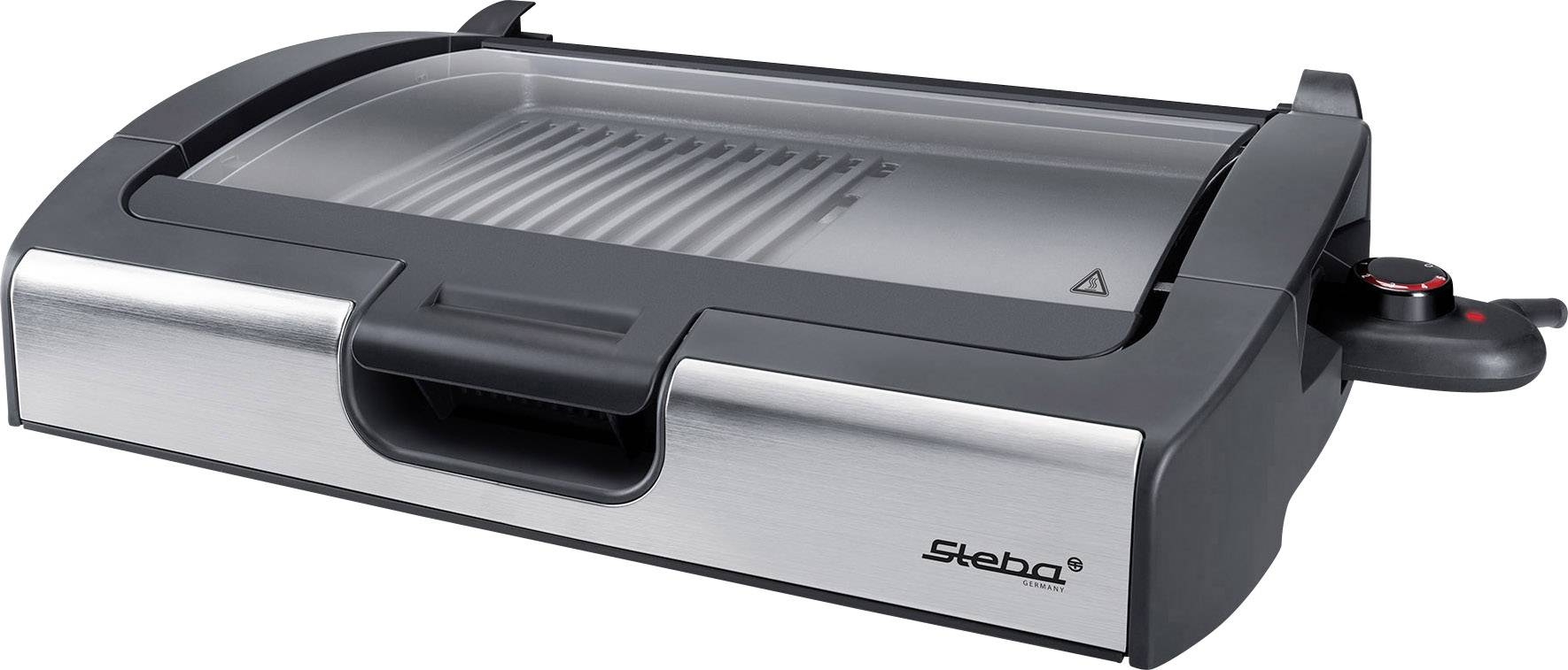 Steba VG 200 Tisch Elektro-Grill mit Glasdeckel Schwarz, Glas