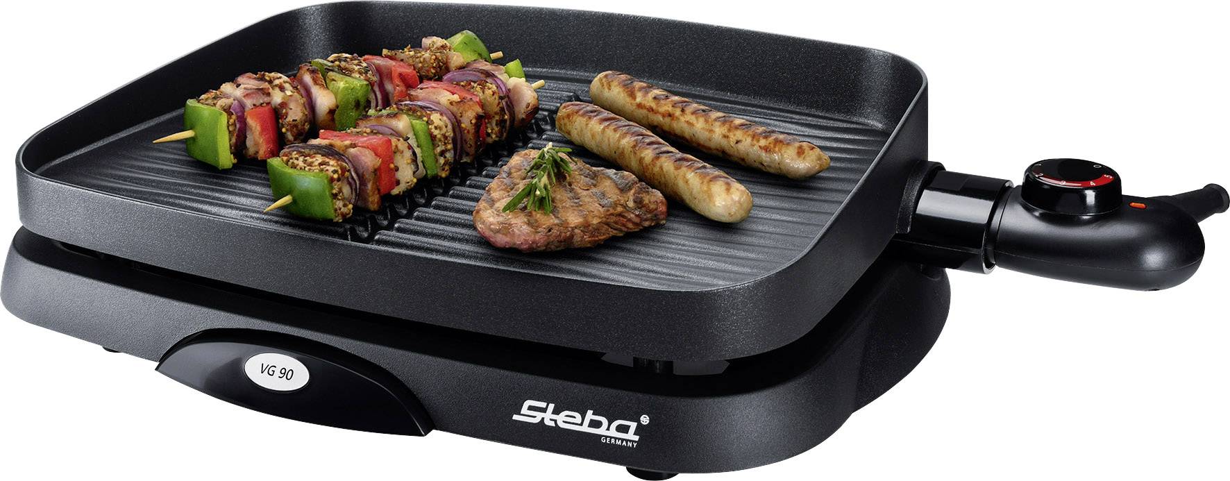 Steba VG 90 Tisch Elektro-Grill mit manueller Temperatureinstellung Schwarz