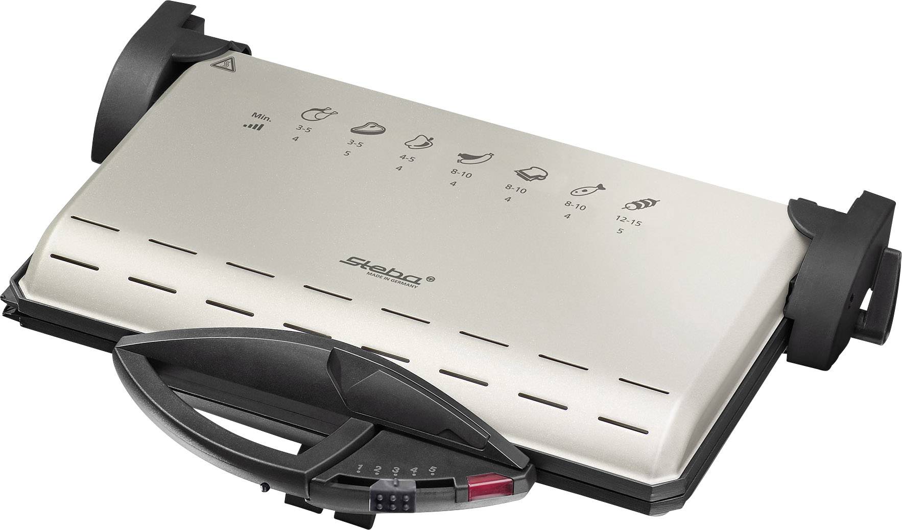 Steba PG 4.4 Elektro Kontaktgrill mit manueller Temperatureinstellung Champagner, Schwarz