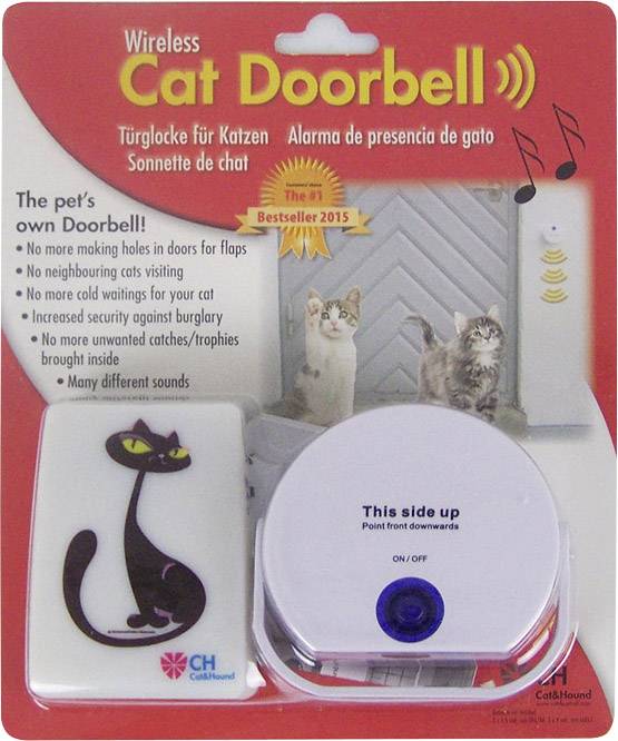 Cat & Hound Cat doorbell Haustier-Türklingel Weiß 1St.