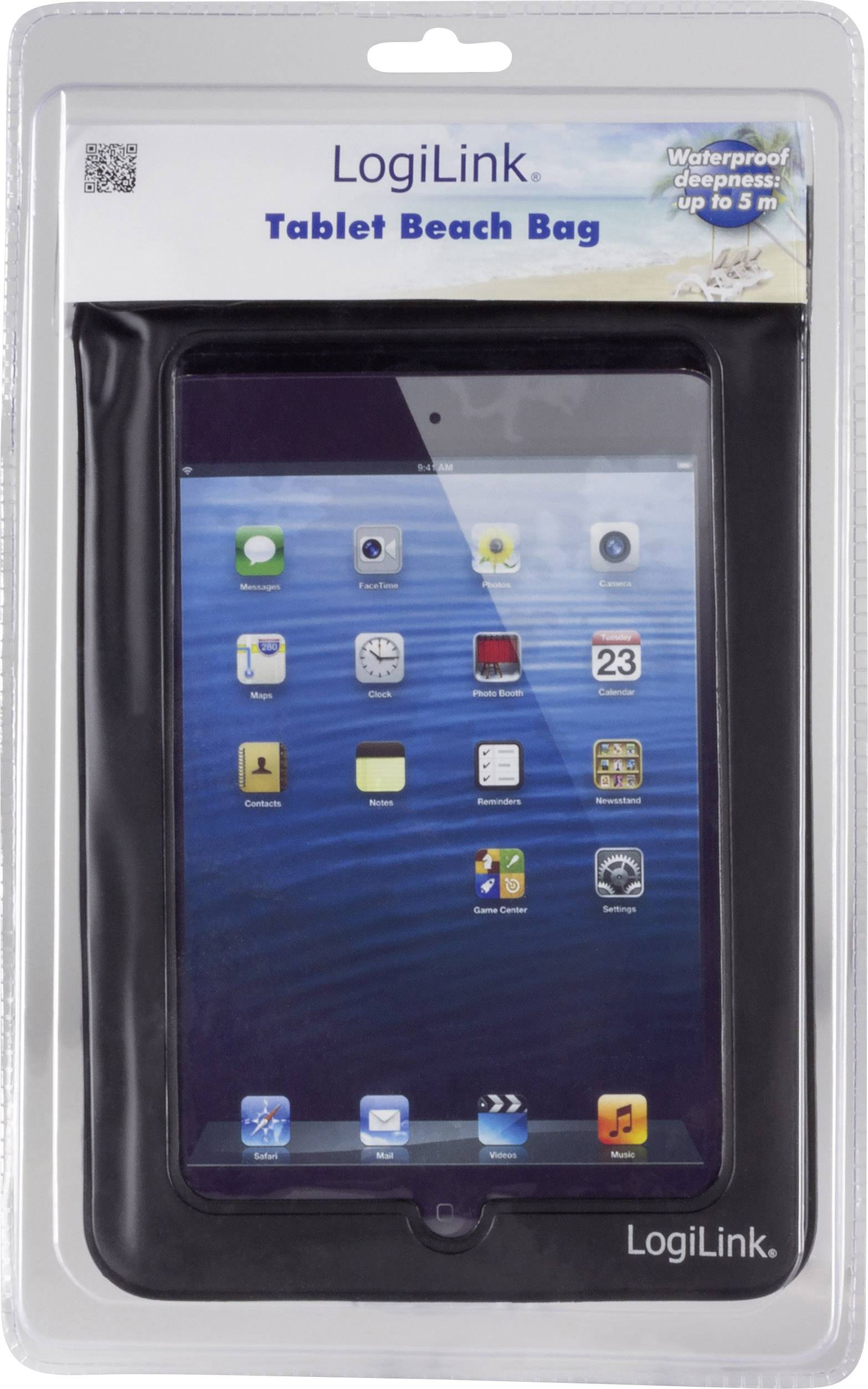 LogiLink Tablet Tasche 17,8 cm (7") Fenstertasche Schwarz