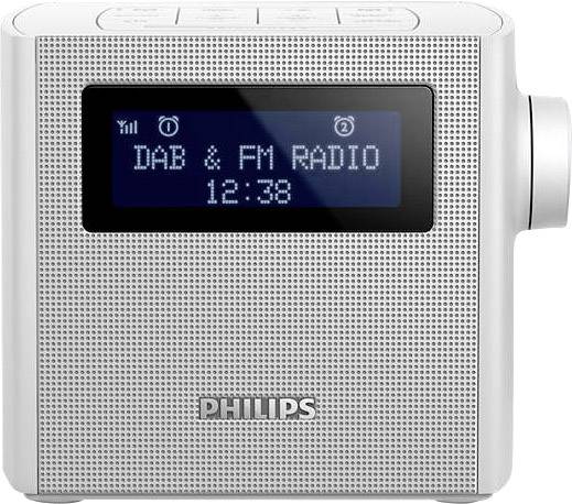Philips AJB4300W Radiowecker DAB+, UKW USB  Akku-Ladefunktion Weiß