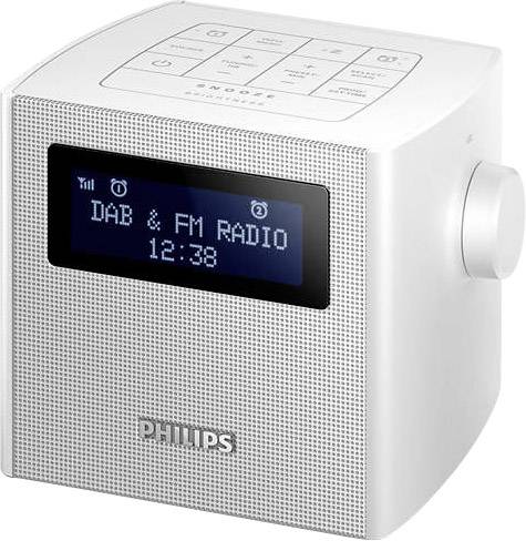 Philips AJB4300W Radiowecker DAB+, UKW USB  Akku-Ladefunktion Weiß