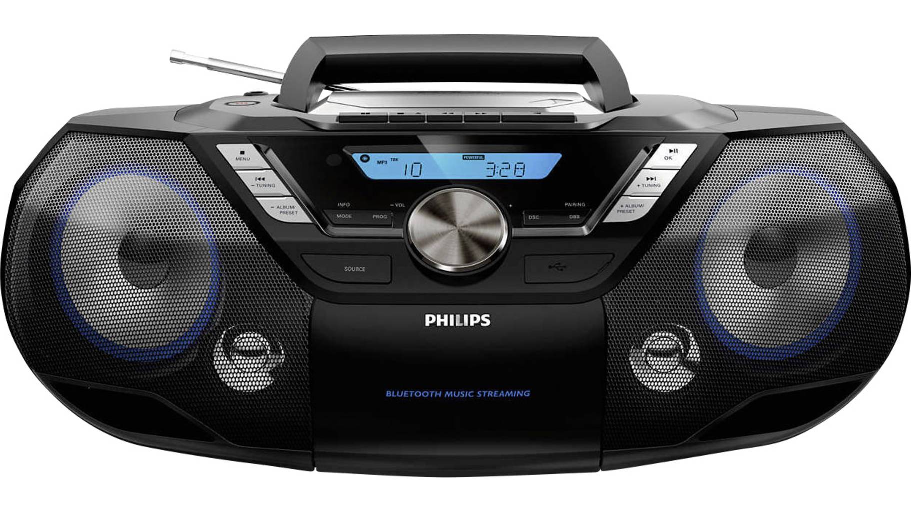 Philips AZB798T DAB+ CD-Radio Bluetooth®, CD, DAB+, Kassette, UKW, USB