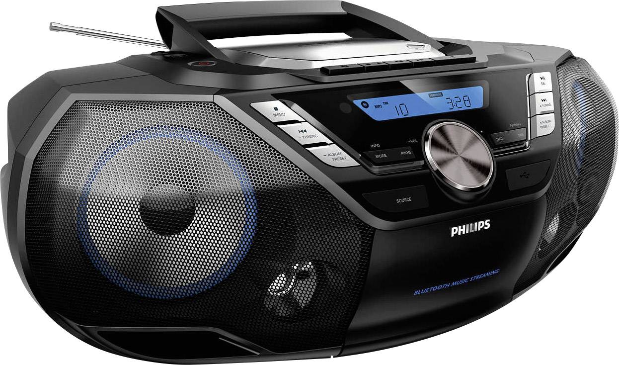 Philips AZB798T DAB+ CDRadio Bluetooth®, CD, DAB+, Kassette, UKW, USB