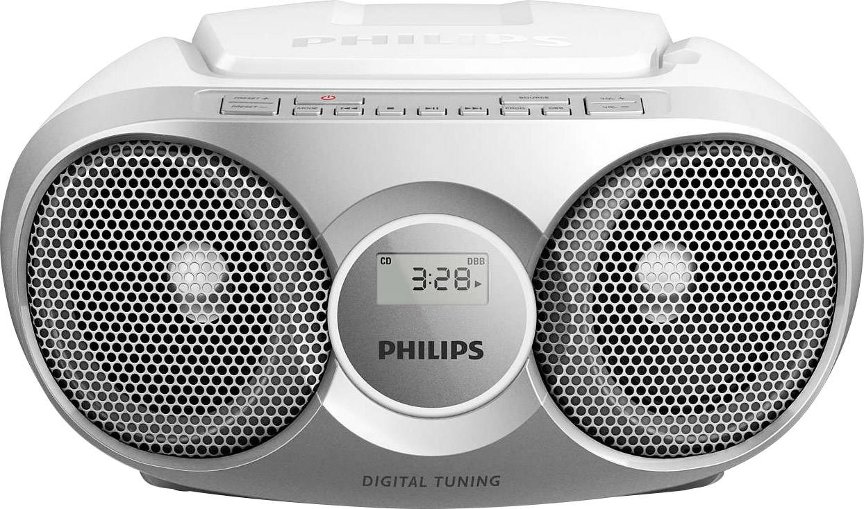 Philips AZ215S CD-Radio UKW CD Silber