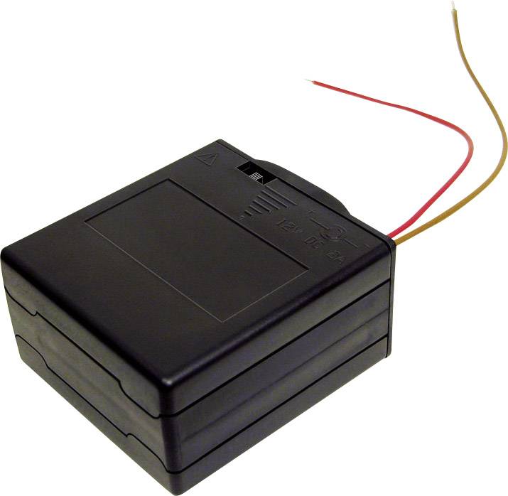 MPD BK-6049 Batteriebox 8x Mignon (AA) Kabel (L x B x H) 71.8 x 65.28 x 37.08mm