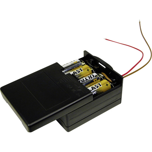 MPD BK-6049 Batteriebox 8x Mignon (AA) Kabel (L x B x H) 71.8 x 65.28 x 37.08mm