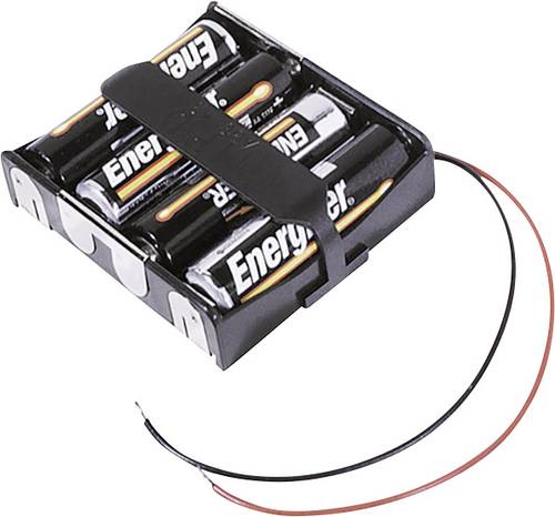 MPD BA4AAW Batteriehalter 4x Mignon (AA) Kabel (L x B x H) 63 x 55 x 16mm