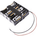 MPD BA4AAW Batteriehalter 4x Mignon (AA) Kabel (L x B x H) 63 x 55 x 16mm