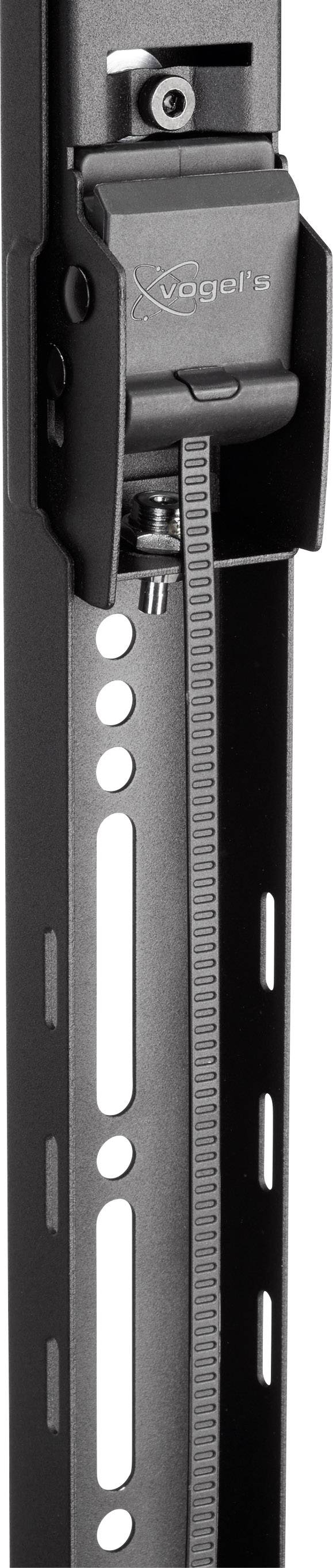 Schwarze Metallhalterung mit Schienen und Schrauben, geeignet für die Montage von Geräten. Markenname 
