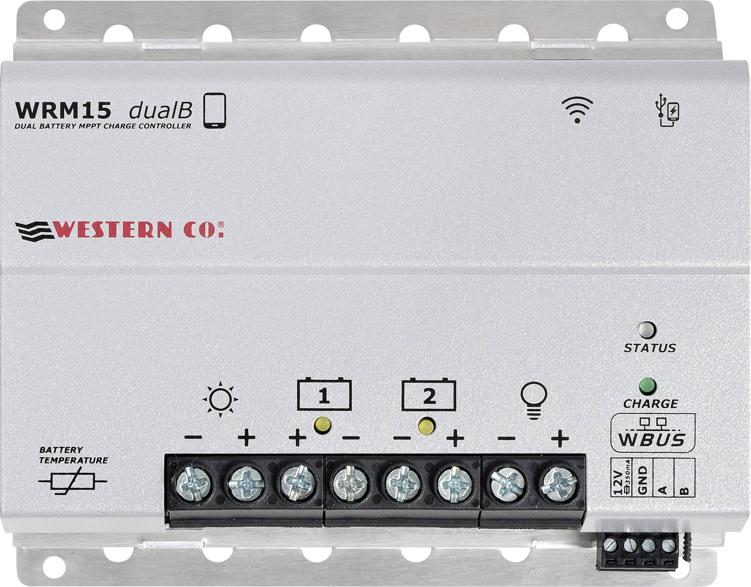 Western Co. WRM15 dualB Laderegler MPPT 12 V, 24V 15A