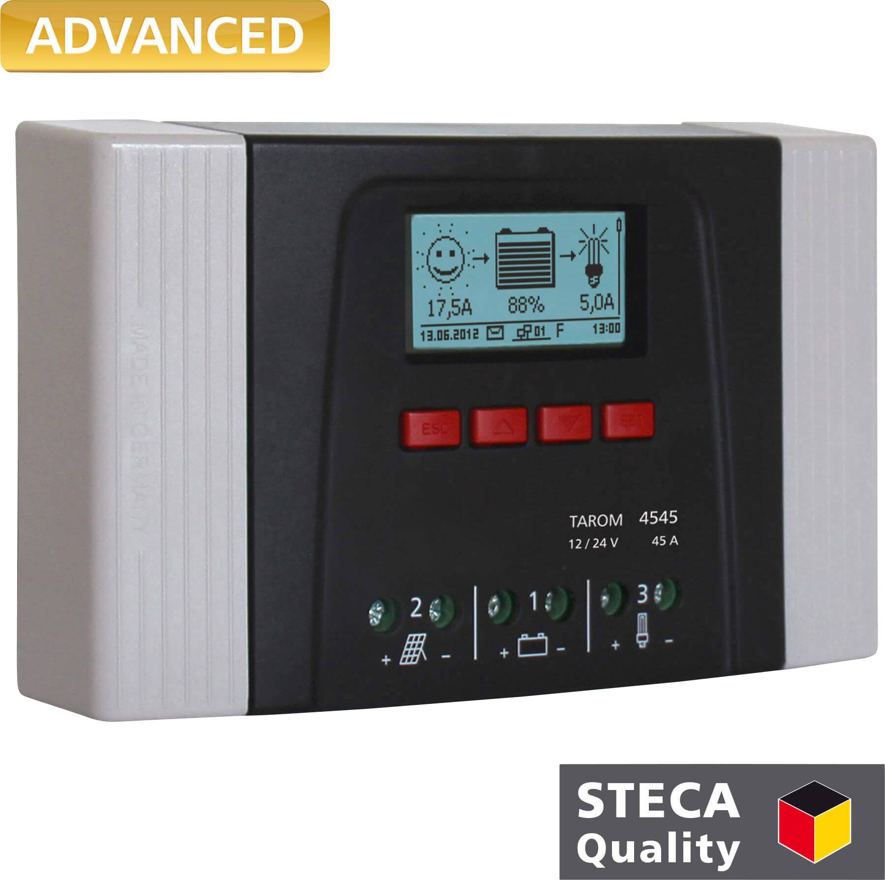 Steca Tarom 4545-48 Laderegler PWM 12 V, 24 V, 48V 20A