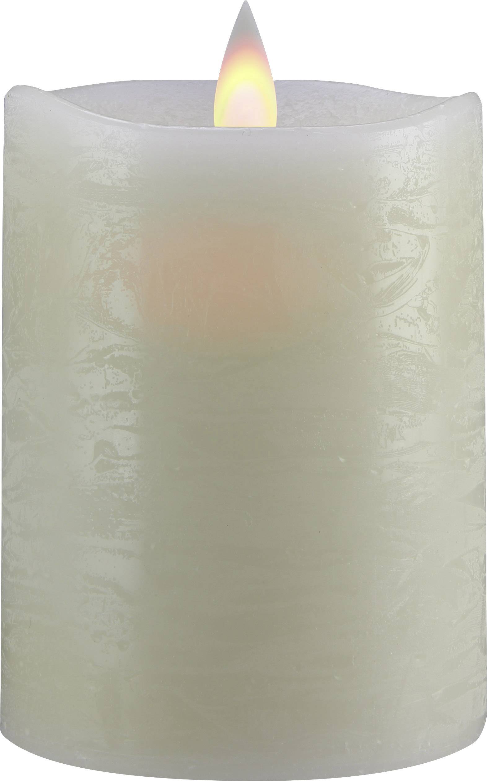 Polarlite LED-Echtwachskerze Weiß Warmweiß (Ø x H) 8cm x 12cm