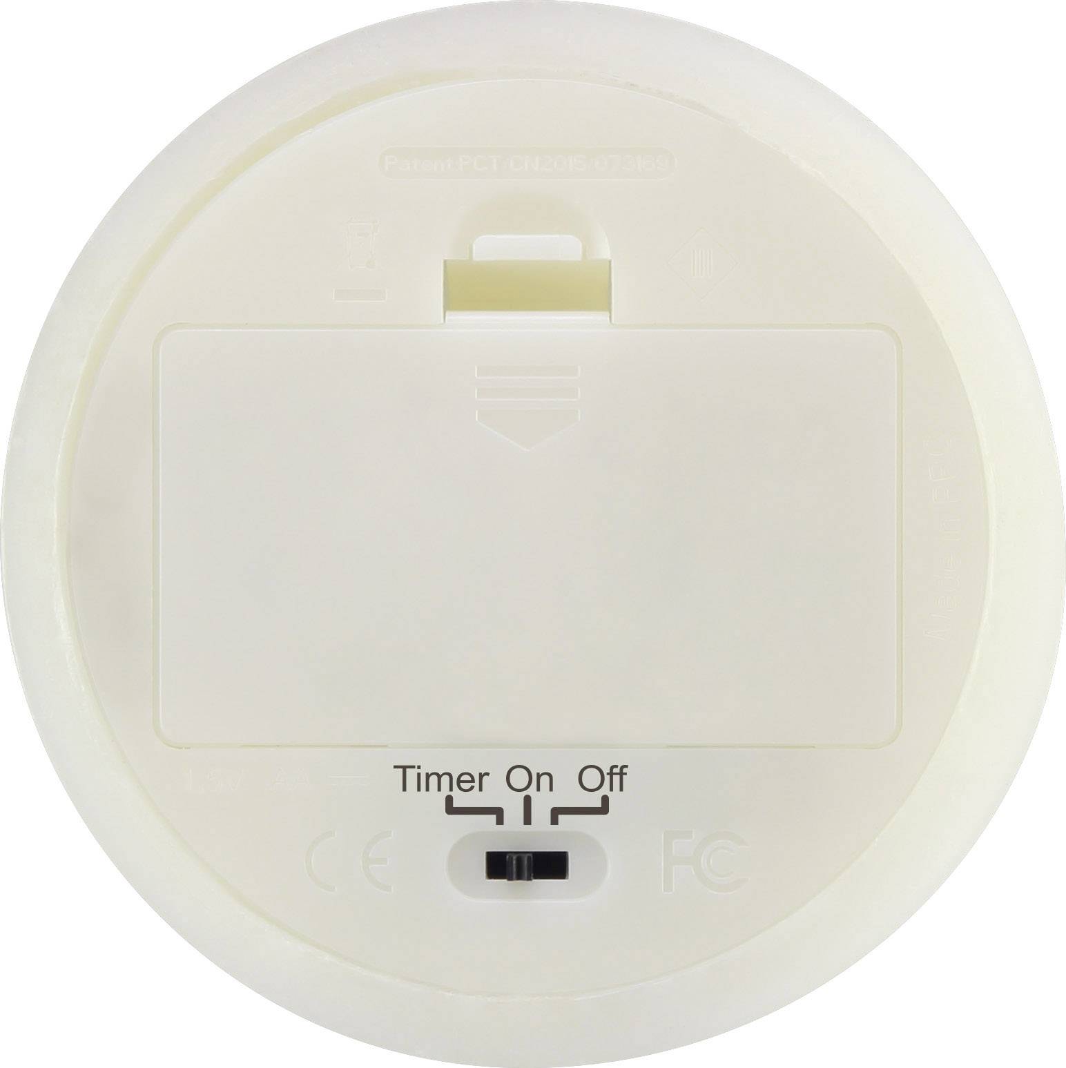 Polarlite LED-Echtwachskerze Weiß Warmweiß (Ø x H) 8cm x 12cm