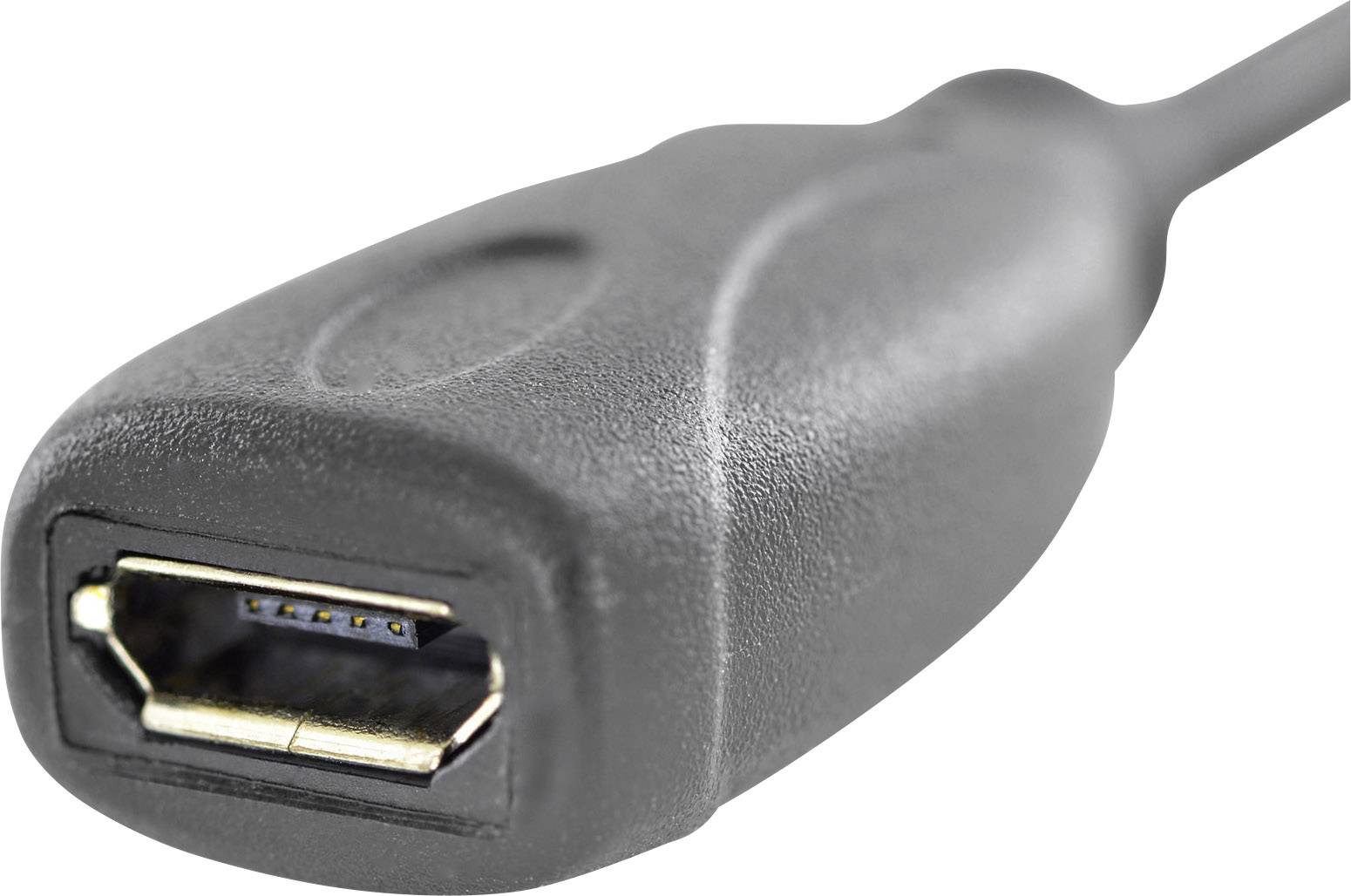 Ednet USB 2.0 Adapterkabel [1x Micro-USB-Buchse - 1x USB-C™ Stecker]