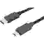 Digitus USB-Kabel USB 2.0 USB-C® Stecker, USB-Micro-B Stecker 1.80 m Schwarz Rund, beidseitig verwe