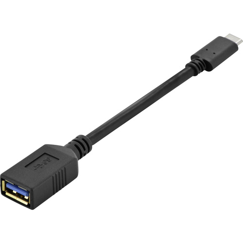 Ednet USB 3.2 Gen 1 (USB 3.0) Adapterkabel [1x USB 3.2 Gen 1 Buchse A (USB 3.0) - 1x USB-C™ Stecker] 84320 mit OTG-Funktion