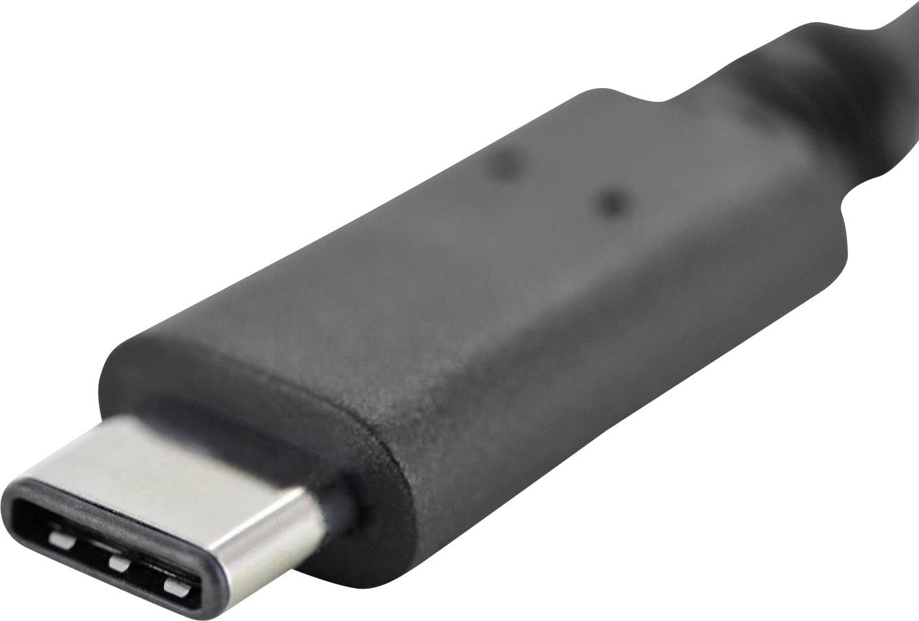 ednet USB 3.2 Gen 1 (USB 3.0) Adapterkabel [1x USB 3.2 Gen 1 Buchse A (USB 3.0) - 1x USB-C™ Stecker] 84320 mit OTG-Funktion