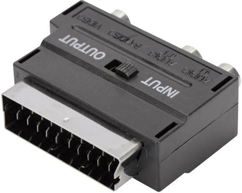 Ednet 84548 Cinch / SCART / S-Video Adapter [1x SCART-Stecker - 1x Cinch-Buchse, S-Video-Buchse] Sch