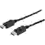 Câble de raccordement Digitus DisplayPort Fiche mâle DisplayPort, Fiche mâle DisplayPort 15.00 m noir AK-340100-150-S rond