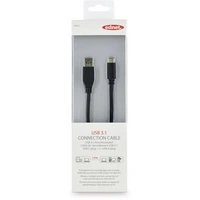 ednet    1.00 m Schwarz Rund, beidseitig verwendbarer Stecker, doppelt geschirmt ednet    1.00 m Schwarz Rund, beidseitig verwendbarer Stecker, doppelt geschirmt