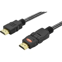 ednet HDMI Anschlusskabel 3.00 m High Speed-HDMI mit Ethernet, HDMI-fähig, Rund, vergoldete Steckkontakte, doppelt geschirmt, Ultra HD (4k) HDMI mit ednet HDMI Anschlusskabel 3.00 m High Speed-HDMI mit Ethernet, HDMI-fähig, Rund, vergoldete Steckkontakte, doppelt geschirmt, Ultra HD (4k) HDMI mit