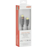 ednet HDMI Anschlusskabel 3.00 m High Speed-HDMI mit Ethernet, HDMI-fähig, Rund, vergoldete Steckkontakte, doppelt geschirmt, Ultra HD (4k) HDMI mit ednet HDMI Anschlusskabel 3.00 m High Speed-HDMI mit Ethernet, HDMI-fähig, Rund, vergoldete Steckkontakte, doppelt geschirmt, Ultra HD (4k) HDMI mit