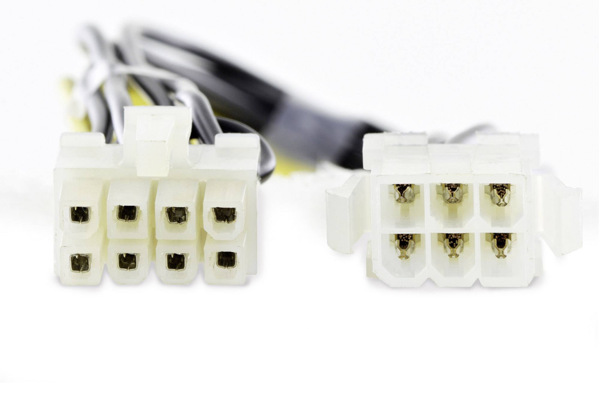 Digitus Computer, Strom Kabel [1x PCIe-Stecker 8pol. - 1x PCIe-Buchse 6pol.] 30.00 cm Gelb, Schwarz