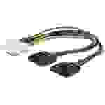 Digitus Computer, Festplatten, Laufwerk, Strom Kabel [1x IDE-Strom-Stecker 4pol. - 2x SATA-Strom-Buchse 15pol.] 0.20m Gelb, Rot