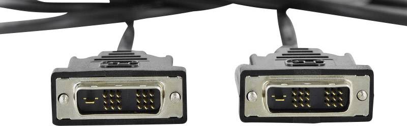 Digitus DVI Anschlusskabel DVI-D 18+1pol. Stecker, DVI-D 18+1pol. Stecker 2.00 m Schwarz DB-320107-020-S Rund, doppelt geschirmt DVI-Kabel