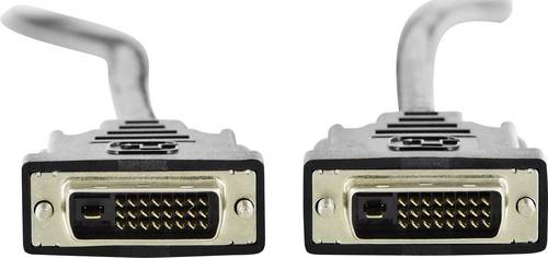 Digitus DVI Anschlusskabel 2.00m DB-320108-020-S Rund, doppelt geschirmt Schwarz [1x DVI-Stecker 24+