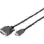 Digitus HDMI / DVI Adapterkabel HDMI-A Stecker, DVI-D 18+1pol. Stecker 2.00 m Schwarz DB-330300-020-S HDMI-fähig, Rund, vergoldete Steckkontakte, dop