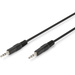 Digitus DB-510100-015-S Jack audio Câble de raccordement [1x Jack mâle 3.5 mm - 1x Jack mâle 3.5 mm] 1.50 m noir blindage simple