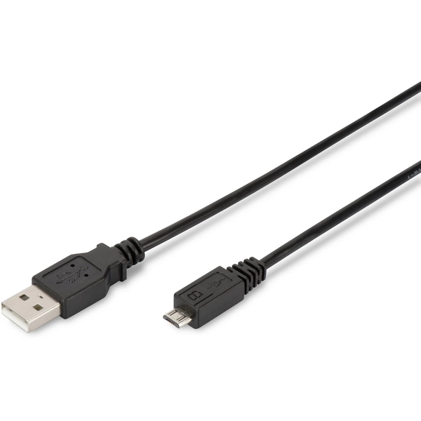 Digitus USB-Kabel USB 2.0 USB-A Stecker, USB-Micro-B Stecker 1.00m Schwarz Rund, doppelt geschirmt DK-300110-010-S Digitus USB-Kabel USB 2.0 USB-A Stecker, USB-Micro-B Stecker 1.00m Schwarz Rund, doppelt geschirmt DK-300110-010-S
