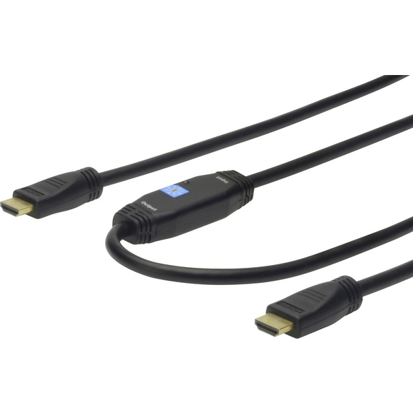 Digitus HDMI Anschlusskabel 10.00 m Schwarz DK-330118-100-S Rund, vergoldete Steckkontakte, doppelt geschirmt, 4K UHD HDMI-Kabel Digitus HDMI Anschlusskabel 10.00 m Schwarz DK-330118-100-S Rund, vergoldete Steckkontakte, doppelt geschirmt, 4K UHD HDMI-Kabel