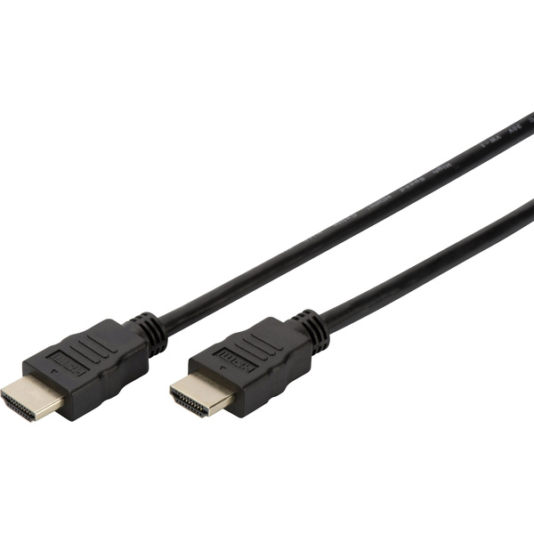 Digitus HDMI Anschlusskabel 10.00 m High Speed-HDMI mit Ethernet, HDMI-fähig, Rund, vergoldete Stec