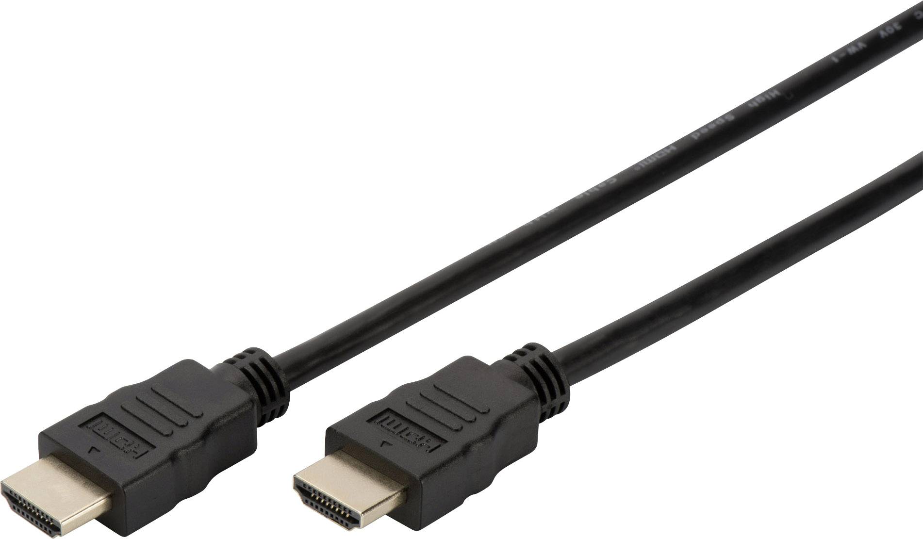 Digitus HDMI Anschlusskabel 10.00 m High Speed-HDMI mit Ethernet, HDMI-fähig, Rund, vergoldete Stec