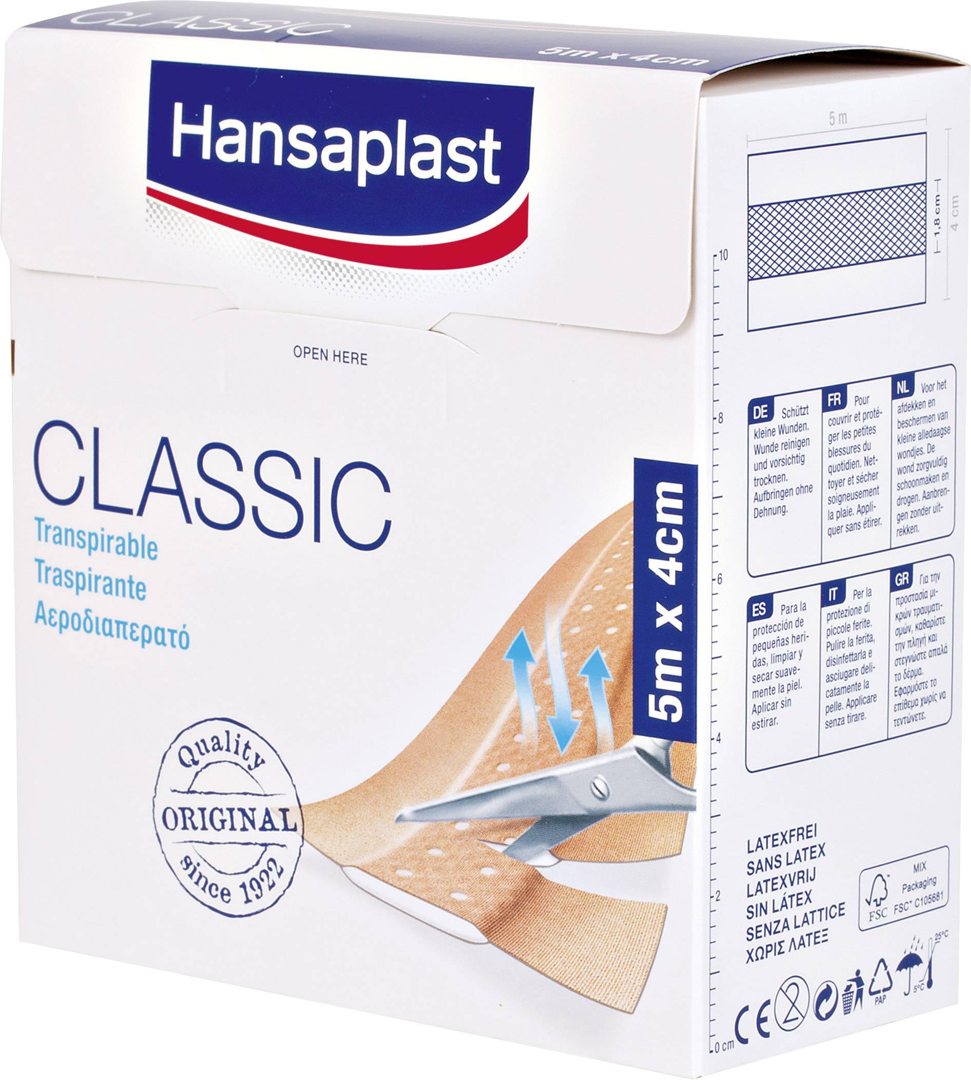 Hansaplast 1556520 Heftpflaster 5m x 4cm 1St.