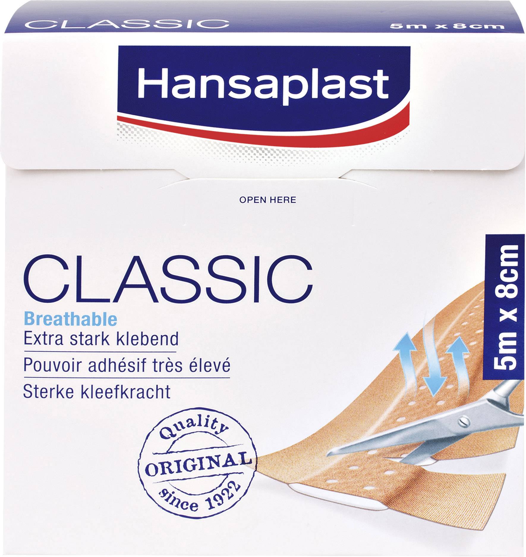 Hansaplast 1556521 CLASSIC Standard Pflaster (L x B) 5m x 8cm voelkner