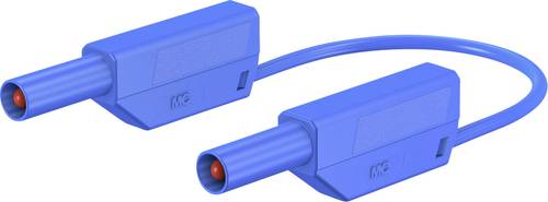 Stäubli SLK425-E/N Sicherheits-Messleitung [Lamellenstecker 4mm - Lamellenstecker 4 mm] 1.00m Blau