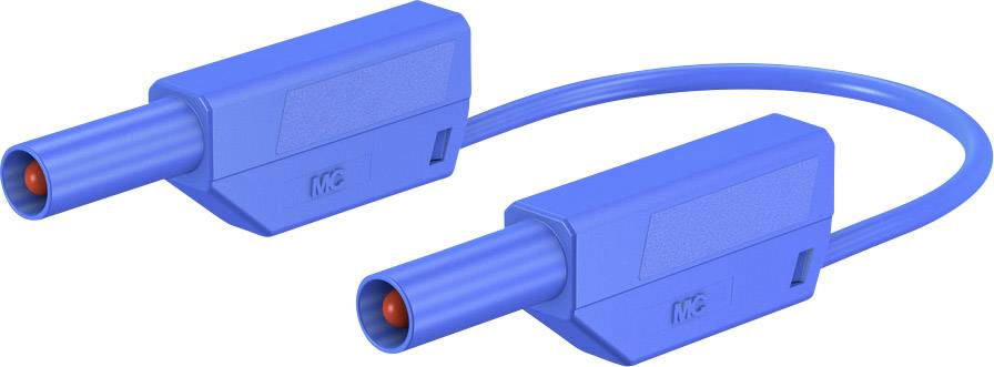 Stäubli SLK425-E/N Sicherheits-Messleitung [Lamellenstecker 4 mm - Lamellenstecker 4 mm] 0.75 m Bla