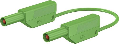 Stäubli SLK425-E/N Sicherheits-Messleitung [Lamellenstecker 4mm - Lamellenstecker 4 mm] 0.50m Grün