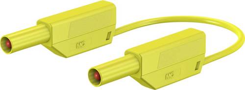 Stäubli SLK4075-E/N Sicherheits-Messleitung [Lamellenstecker 4mm - Lamellenstecker 4 mm] 25.00cm Ge