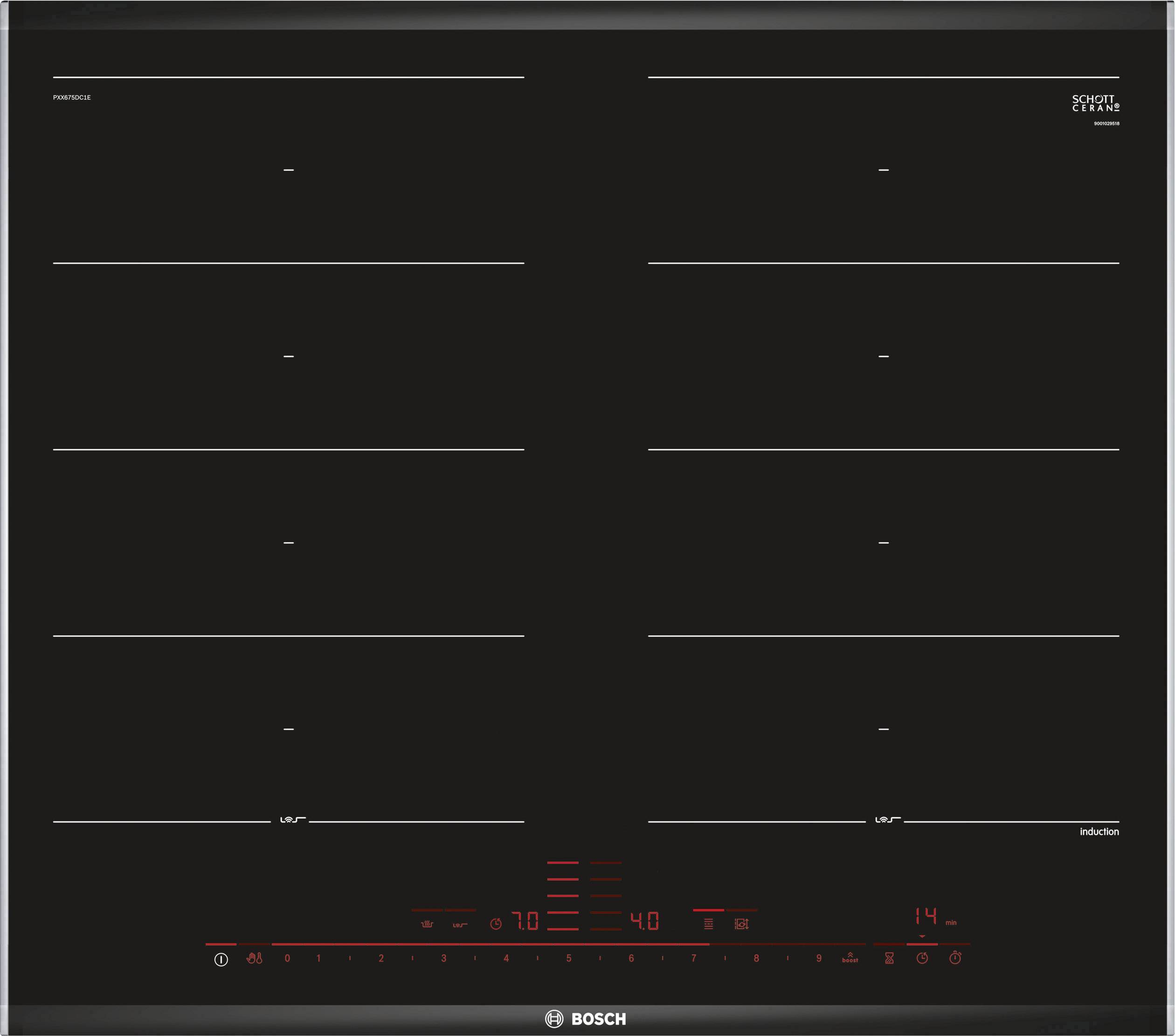 Bosch Haushalt PXX675DC1E Glaskeramik-Kochfeld 606 mm Autark