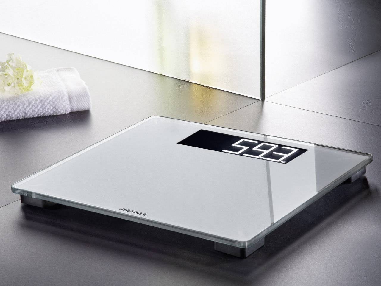 Soehnle Comfort 600 Digitale Personenwaage Wägebereich (max.)=200 kg Grau