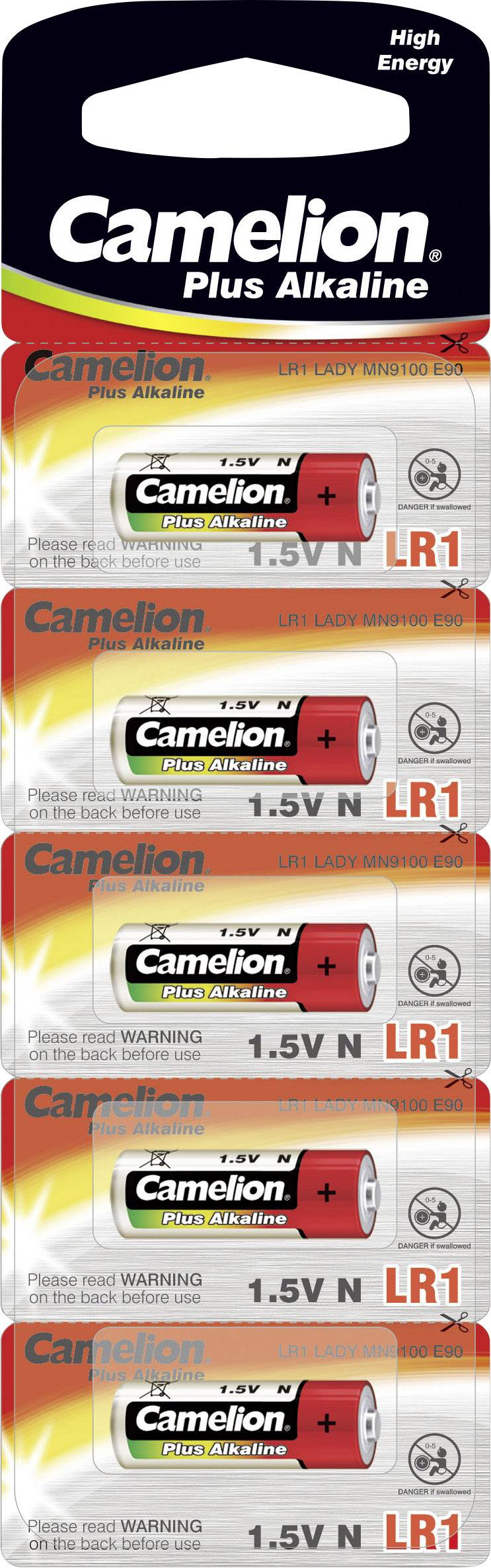 Camelion LR1 Lady (N)-Batterie Alkali-Mangan 750 mAh 1.5 V 5 St.