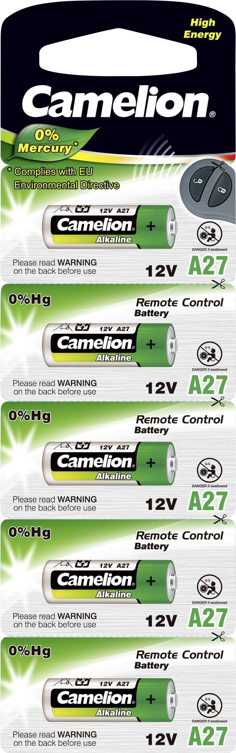 Camelion LR27 Spezial-Batterie 27 A Alkali-Mangan 12 V 26 mAh 5 St.