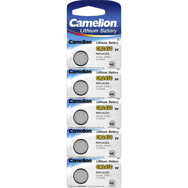 Camelion CR2450 Knopfzelle CR 2450 Lithium 550 mAh 3V 5St.