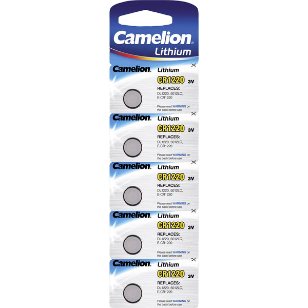 Pile bouton CR 1220 lithium Camelion 38 mAh 3 V 5 pc(s)